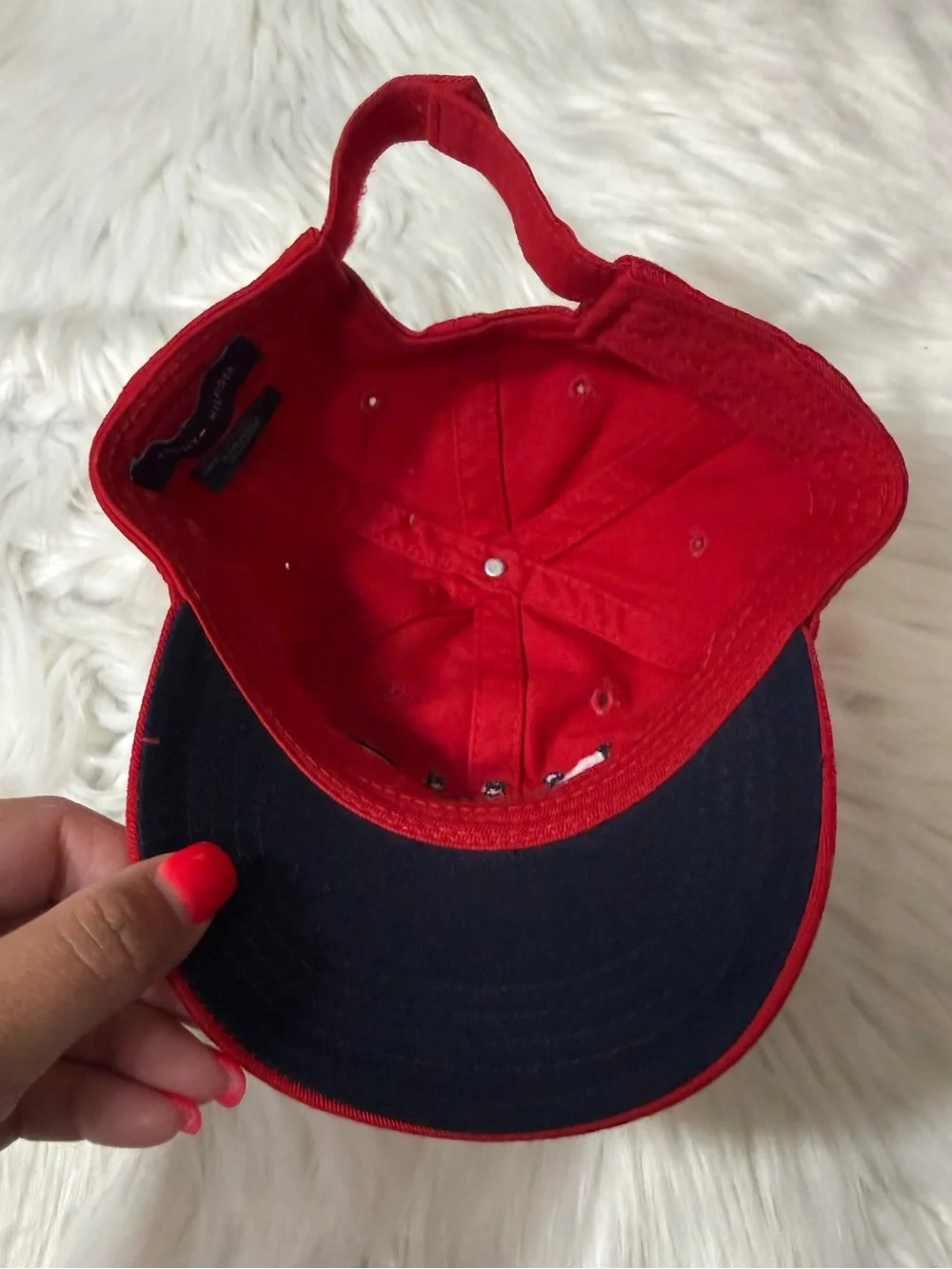 Tommy Hilfiger Kids Red Logo Flag Baseball Cap Size 2-4